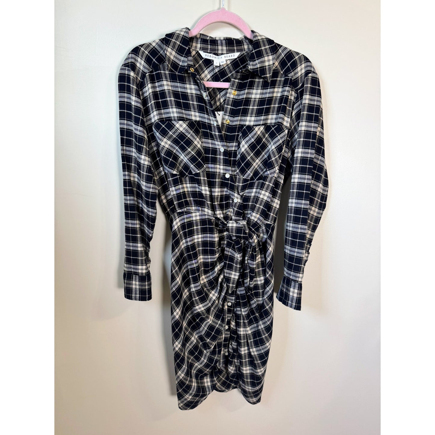 NEW NWT Veronica Beard Sierra Flannel Midi Dress Size 2