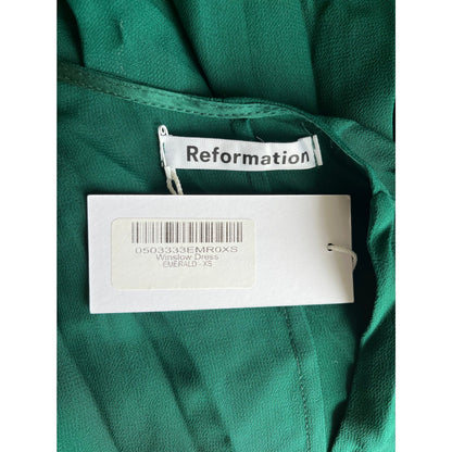 Reformation Winslow Dress Emerald Green Size XS