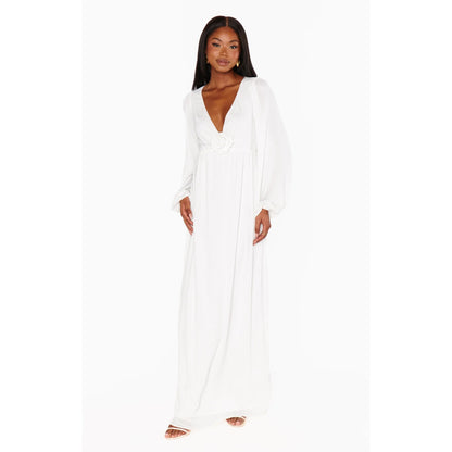 Show Me Your Mumu Roseta Maxi Dress White Size XL