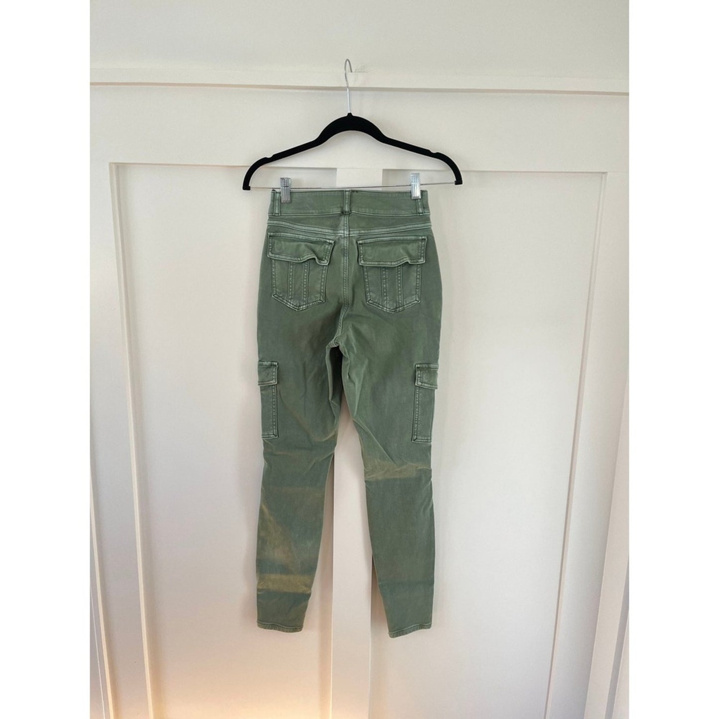 SPANX Women Green Cargo Skinny Pants Size S P