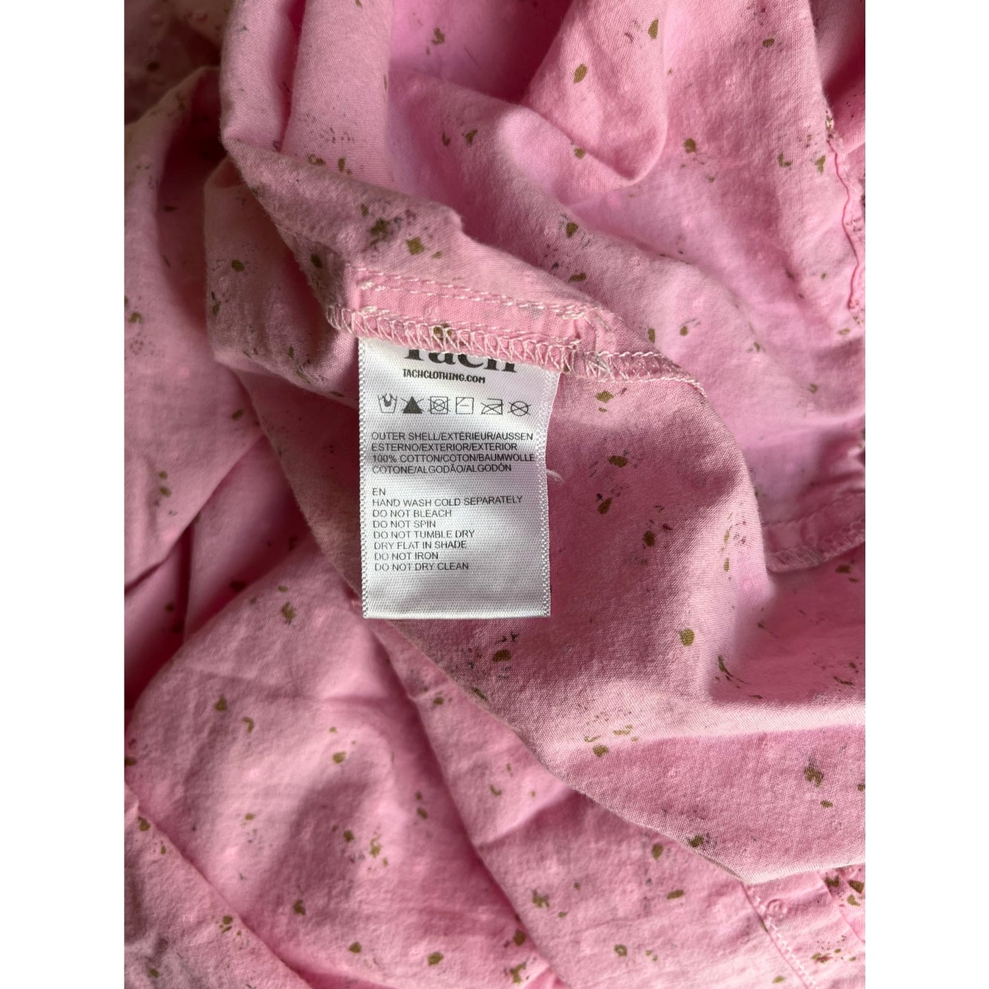 Tach Clothing Amelie Voile Midi Sundress Pink Floral Size Large
