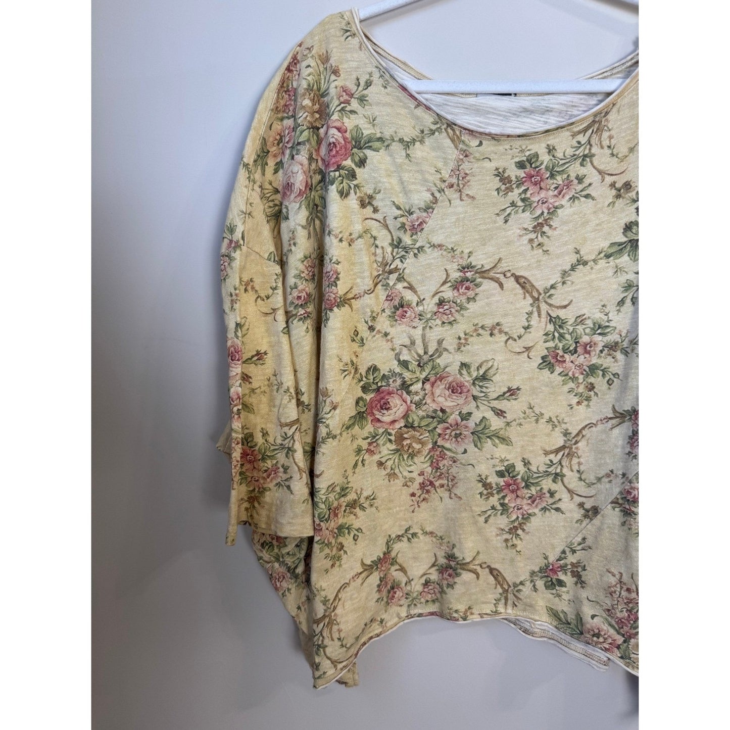 Jaded Gypsy Be Free Floral Print Oversized Poncho Top Women's