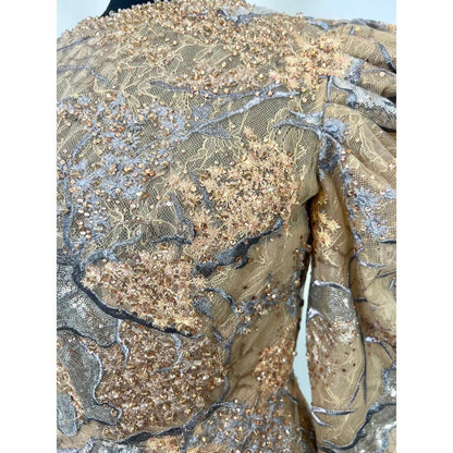 Mac Duggal‎ A-Line Dress Size 12 Midi Embellished Lined Party Cocktail Wedding