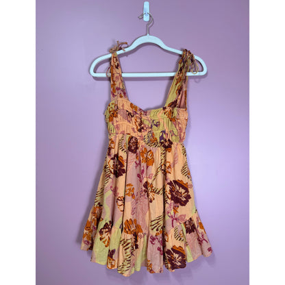 Free People Vernon Mini Dress in Sunshine Combo Size XS
