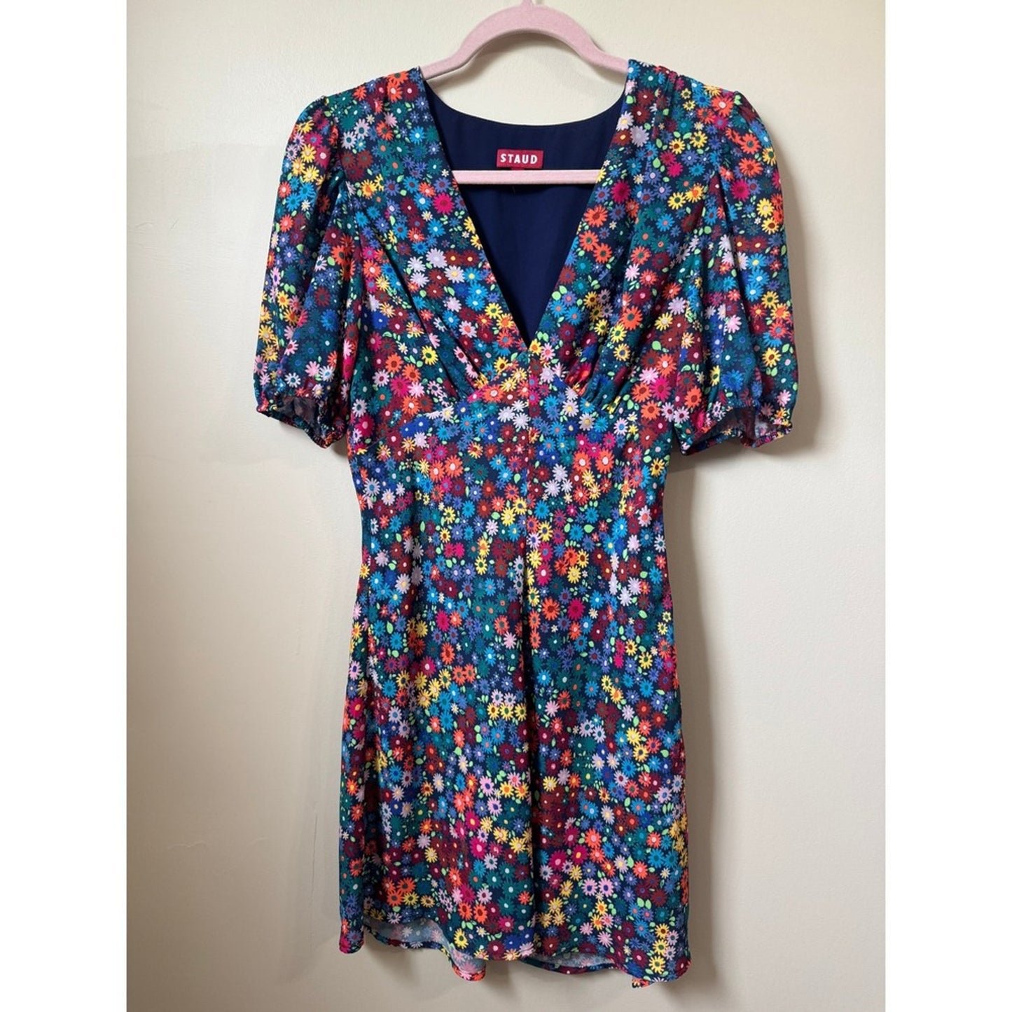 STAUD MILLA MINI MULTI FLORAL DRESS SZ 6