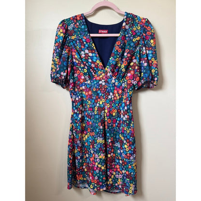 STAUD MILLA MINI MULTI FLORAL DRESS SZ 6