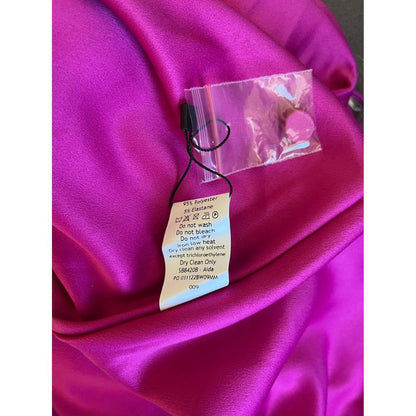 House of CB Aida Hot Pink Halter Neck Drape Maxi Dress XS