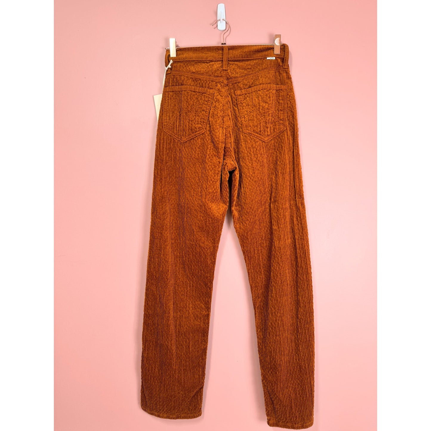 MOTHER Denim High Waist Study Hover Cord Jeans Size 25 Brown