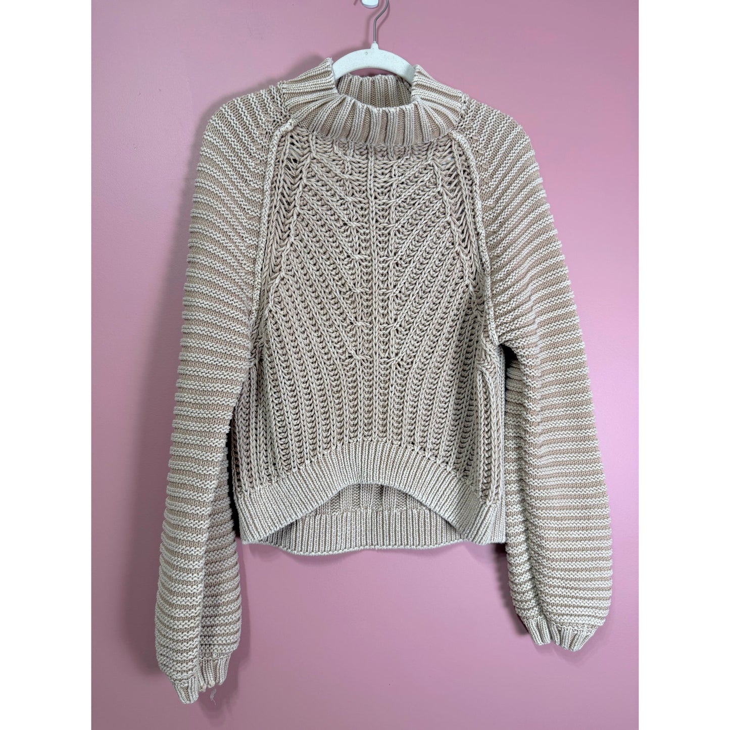 Free People Sweetheart Sweater in Sand Castle Size Small