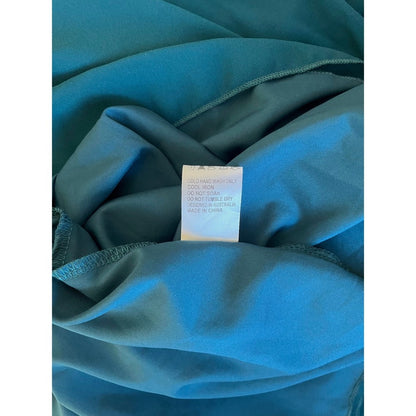 HELLO MOLLY Teal Blue Draped Halter Neck Maxi Dress Formal Evening Gown Size M 8
