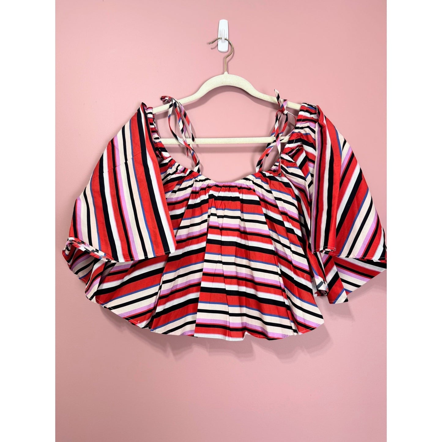 Nicholas Amalfi Stripe Frill Top Size 2/XS