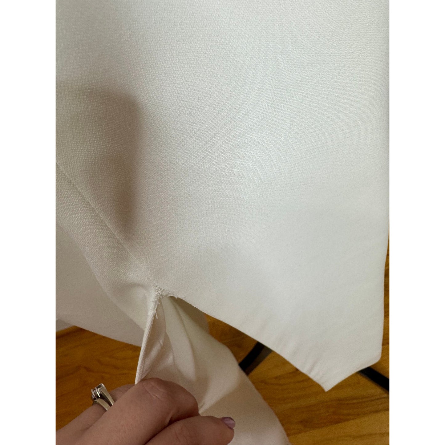 Jay Godfrey One Shoulder Midi Pencil Dress in White Size 6 Side Slit Wedding