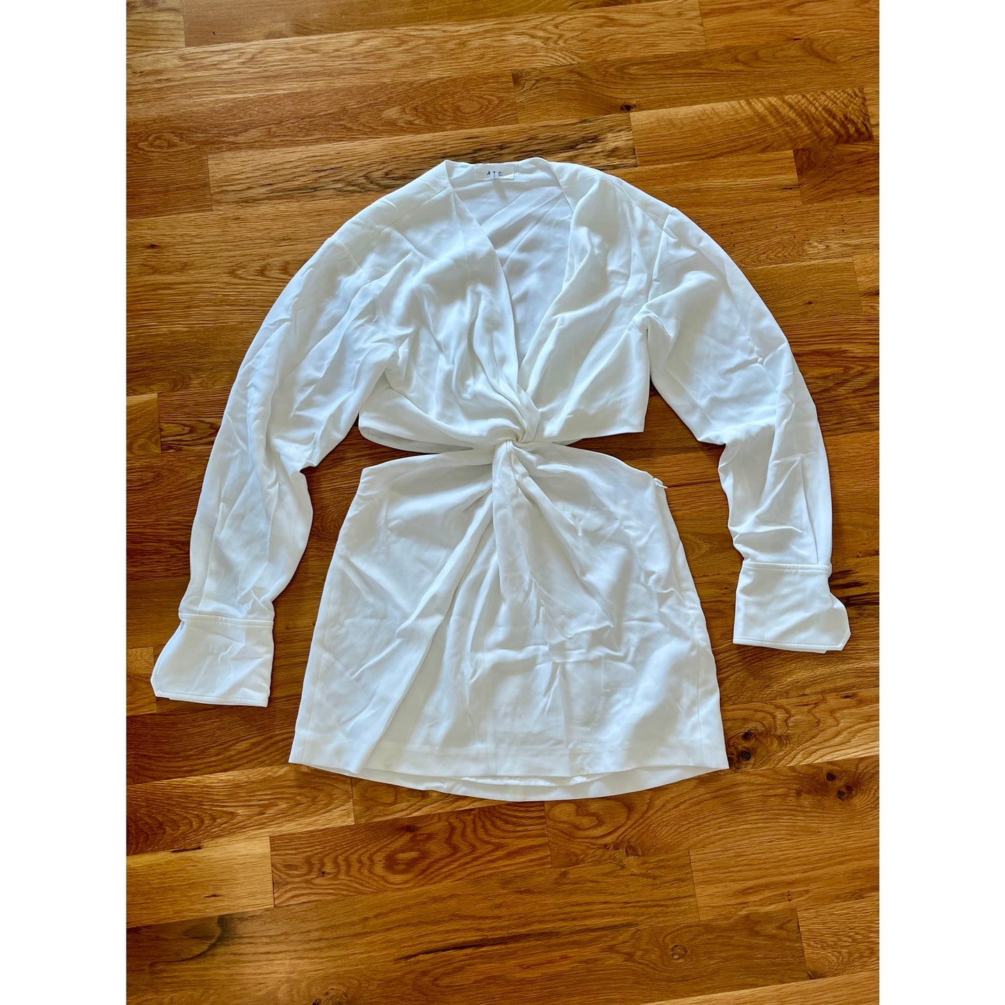NEW A.L.C. Zoey White Cutout Long Sleeve Mini Dress Size 10