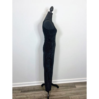Majorelle x‎ Bridget Julia Bow Gown in Black/White Small One Shoulder Velvet