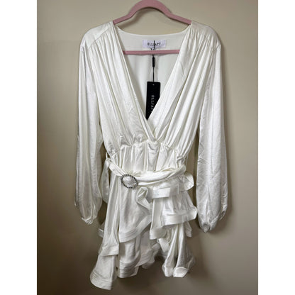 NEW NWT Elliatt Clementine Mini Dress White Long Sleeve Size Medium