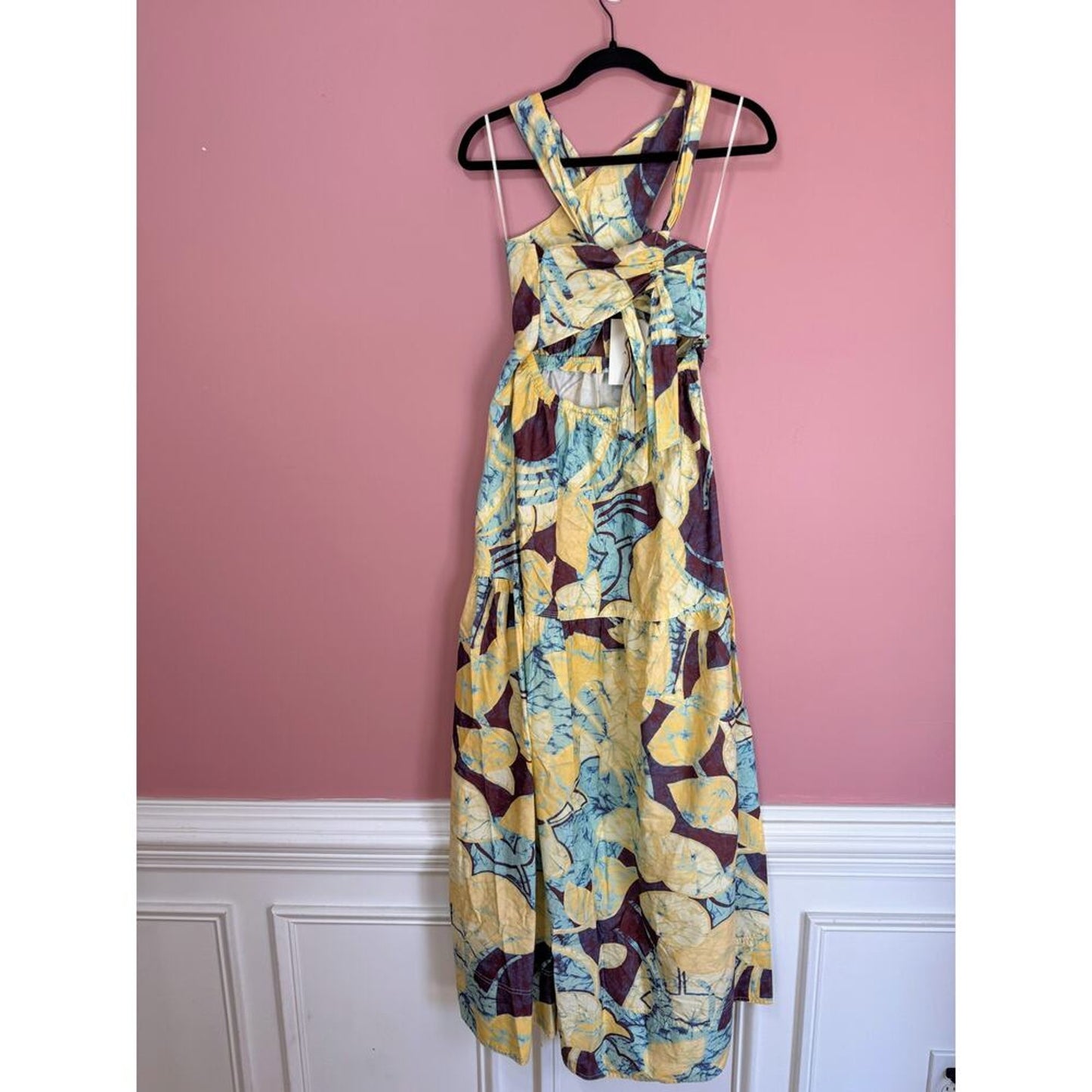 A.L.C‎ Veronica Dress in Carob & Chardonnay Size 4 Maxi Poplin Summer Party