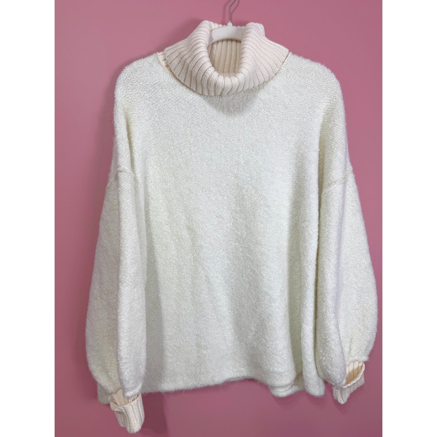 NEW Free People Milo Pullover in White Size XS