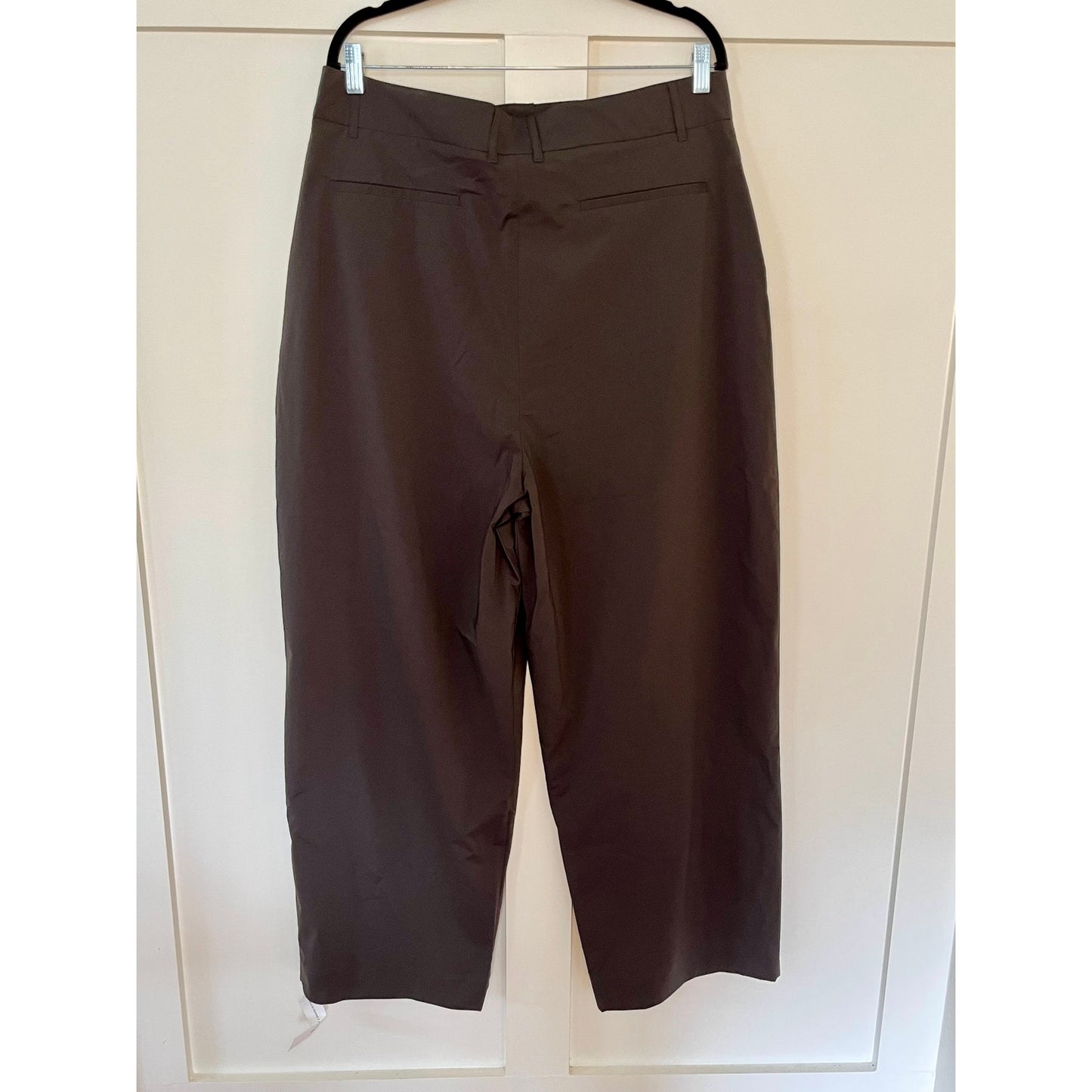 NEW NWT Reformation Danielle Oversized Pleated Trouser Pant Morel Gray Size 10