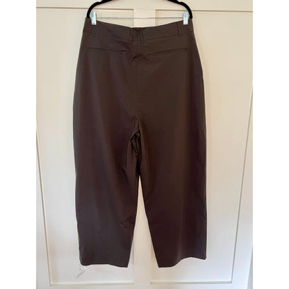 NEW NWT Reformation Danielle Oversized Pleated Trouser Pant Morel Gray Size 10