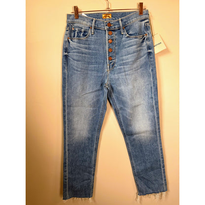 NEW NWT MOTHER Pixie Dazzler Ankle Fray Jeans in Ivy League Size 29