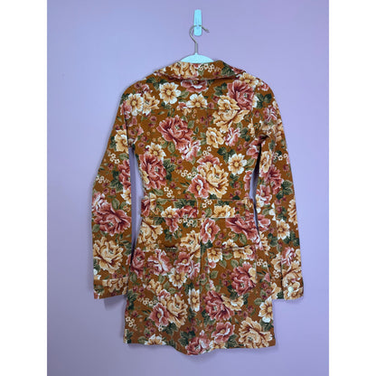 Show Me Your Mumu Outlaw Denim Long Sleeve Mini Dress Garden Harvest Size XS