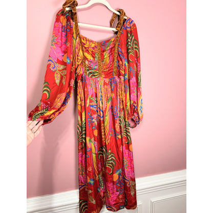 Farm Rio Mystic Bush Midi Dress Size Large