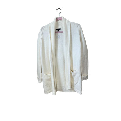 J Crew Cream Textured Knit Shawl Collar Cardigan Sweater XS