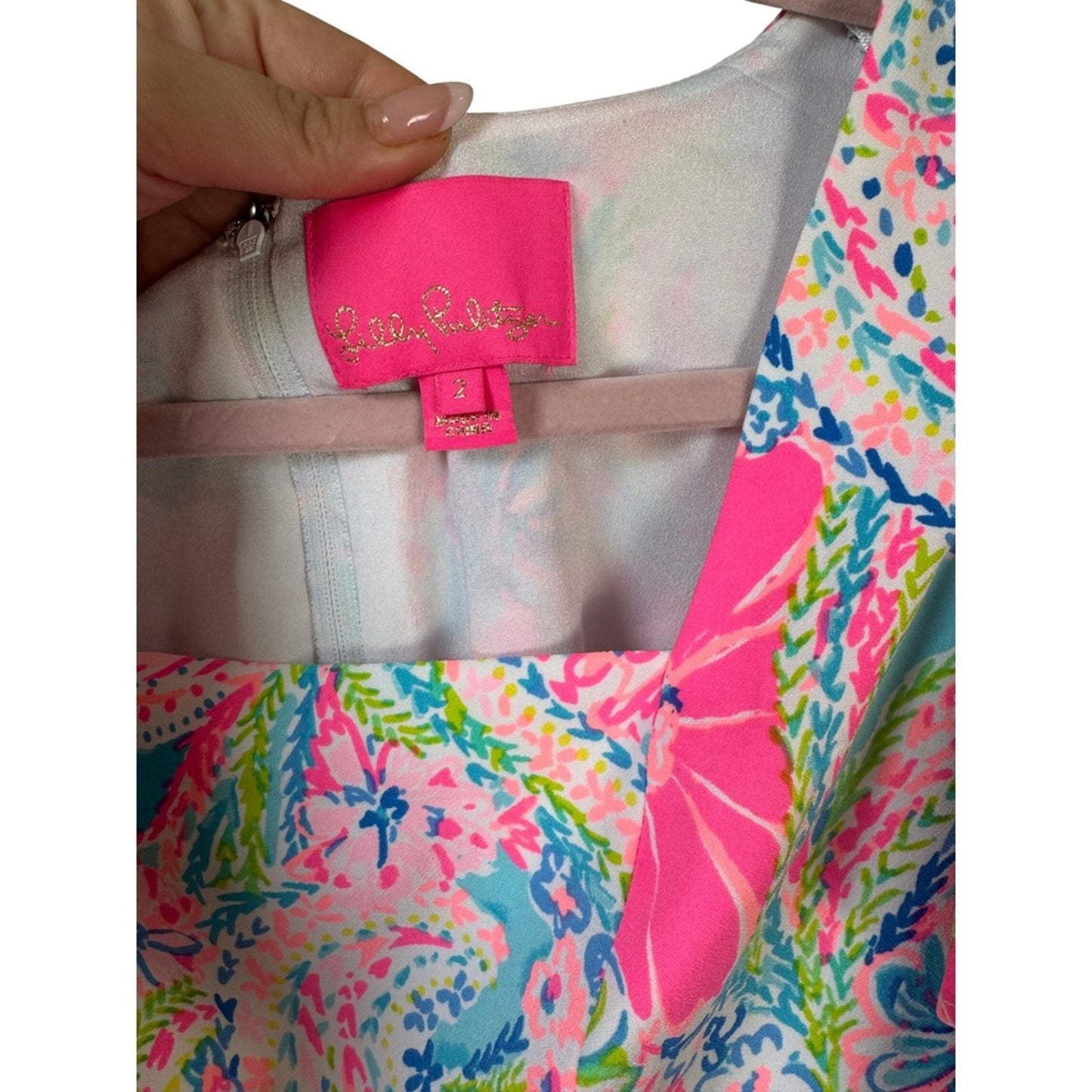 LILLY PULITZER ANNISTON FLUTTER SLEEVE MINI DRESS SIZE 2