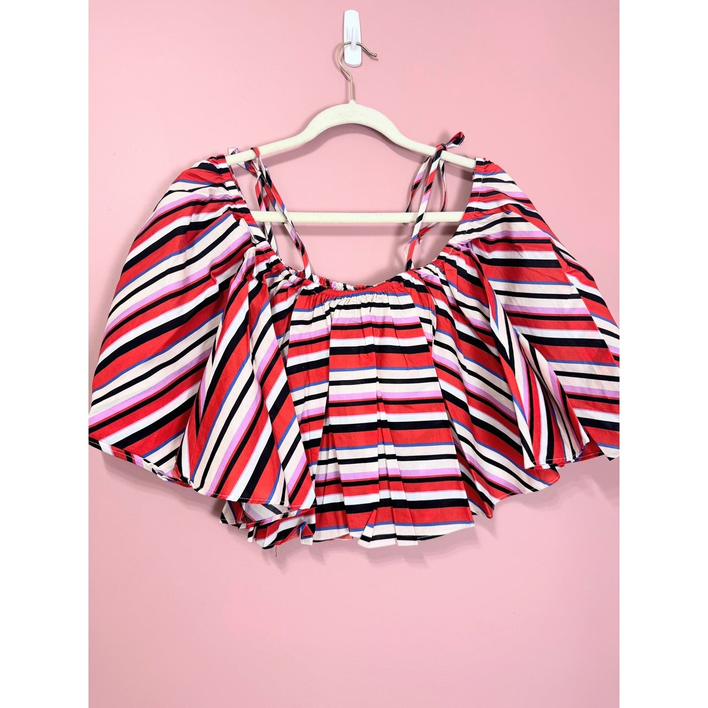 Nicholas Amalfi Stripe Frill Top Size 2/XS