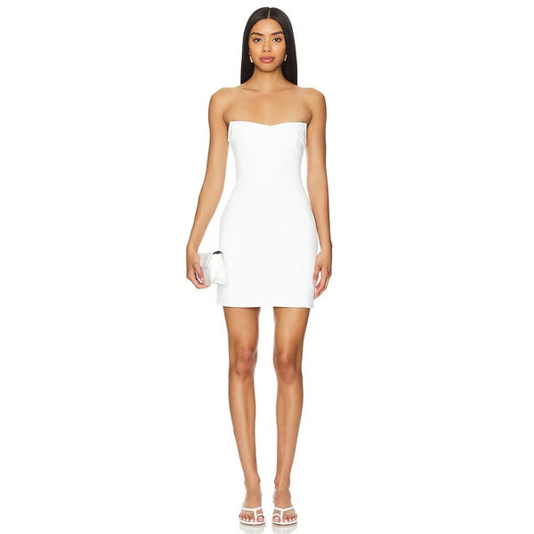 NEW NWT Amanda Uprichard Ivy Mini Dress in White Size Medium