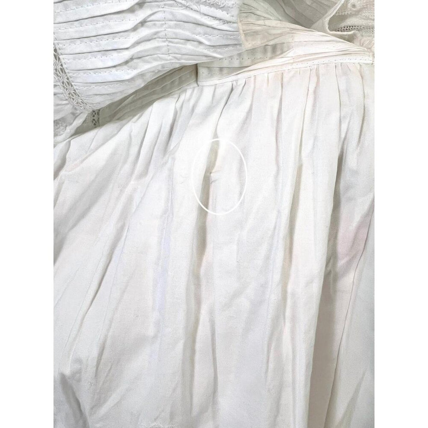 SEA White Jeanetta Eyelet Mini Dress in White‎ Size XS Lace Lined Cotton Party