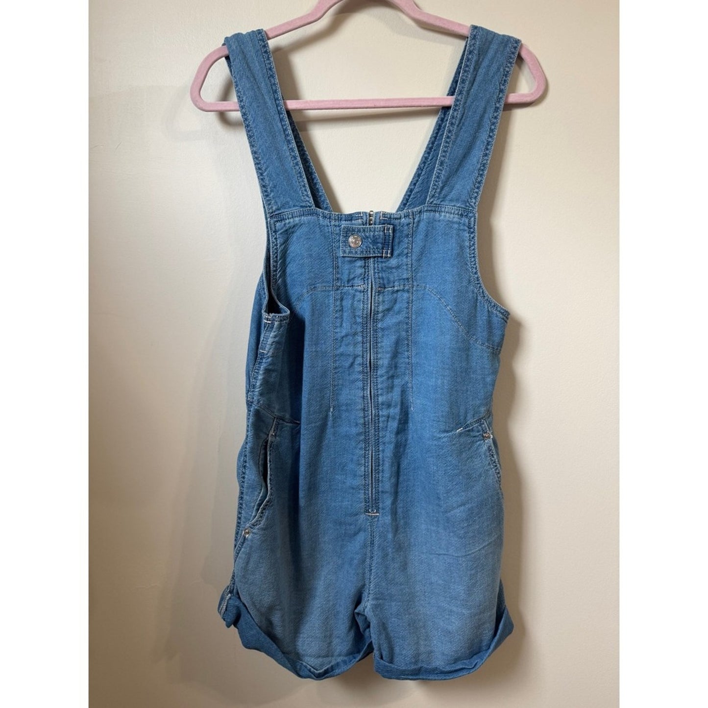 We The Free Free People Denim Shortalls Medium Wash Blue XS