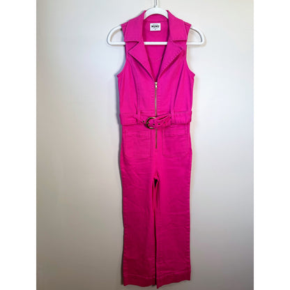 NEW Show Me Your Mumu Jacksonville Cropped Jumpsuit in Hot Pink Size Small