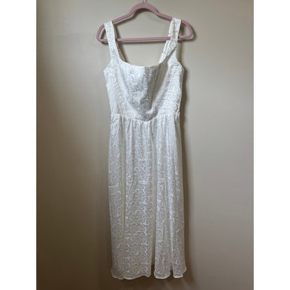 Show Me Your Mumu Midi Dress Square Neck Smocked Back Bridal Summer