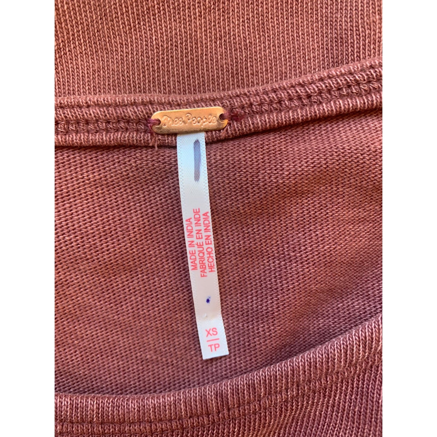 Free People Molly Side-Tie Midi Dress in Bittersweet Size XS Long Sleeve Cotton