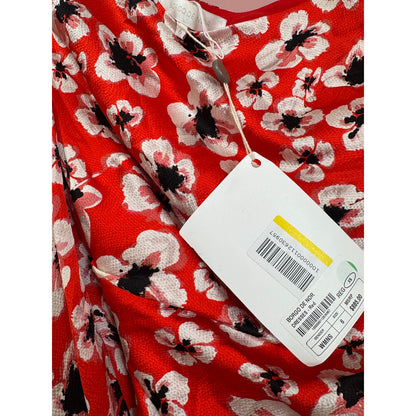 Borgo De Nor Christina Floral One-Sleeve Side Ruched Mini Dress Size 6/XS