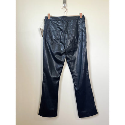 NEW NWT MOTHER The Insider Flood Faux Leather Bootcut Pants Size 29