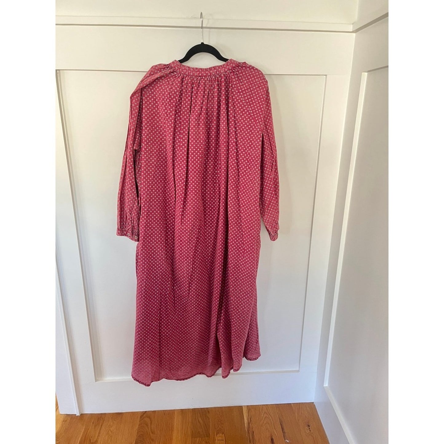 Jaded Gypsy Sweet Nothings Dress Pink Polka Dot Oversized Boho Maxi O S