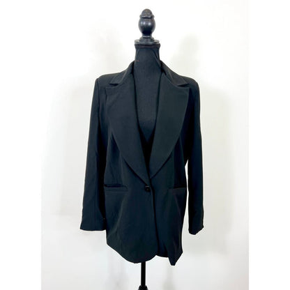 NONChalant Label Leah Blazer in Black Small Single Button Pocket‎ Front Formal
