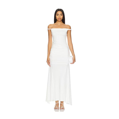 Alice + Olivia Bianca Midi Dress in Off White Size 8