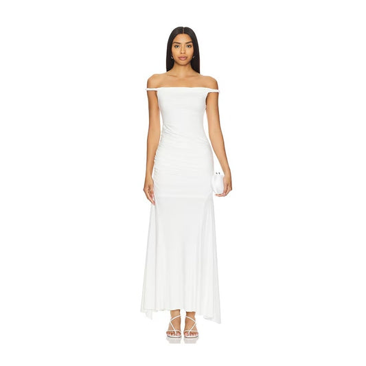 Alice + Olivia Bianca Midi Dress in Off White Size 8