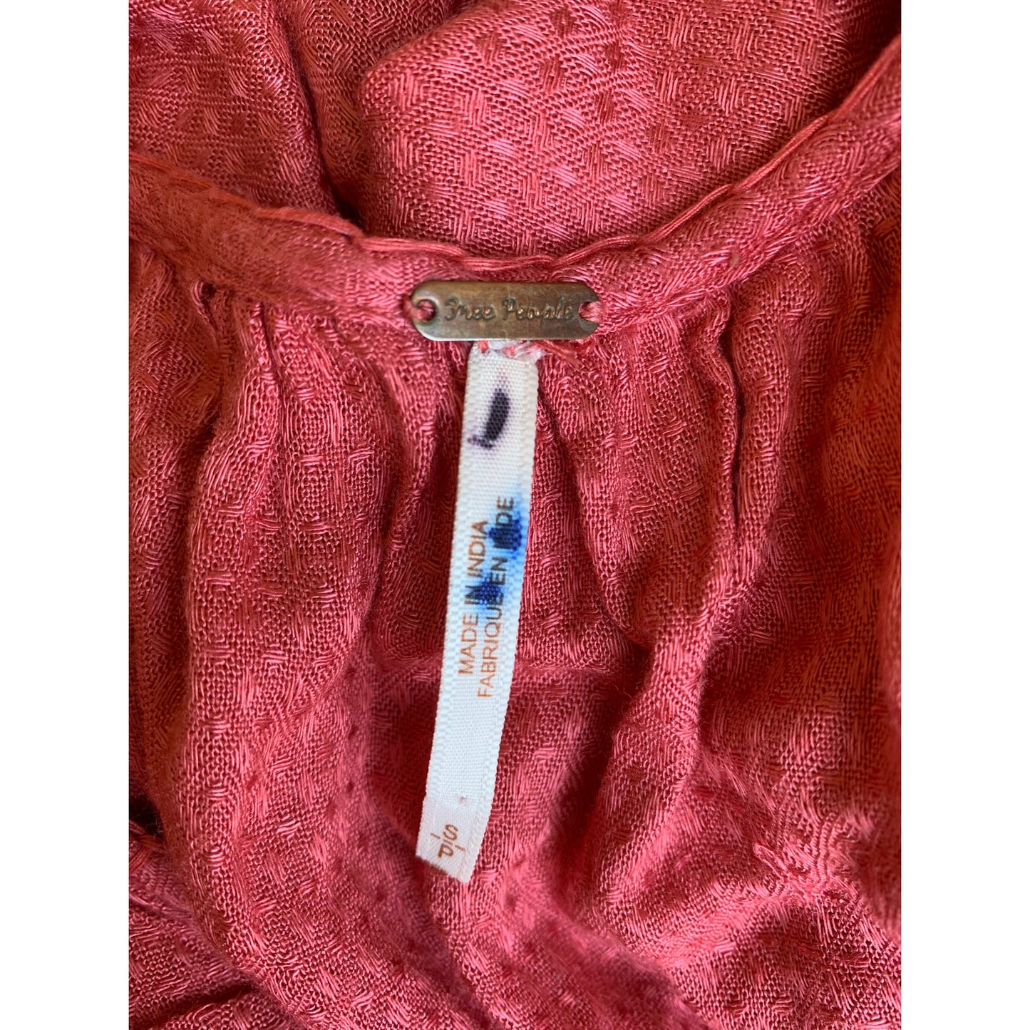 Free People South West Lace Maxi Boho Dress in Rose Small Long Sleeve V-Neck