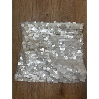 Show Me Your Mumu Izzy Skort XS White Shimmer Shell Sequin Mini Skirt
