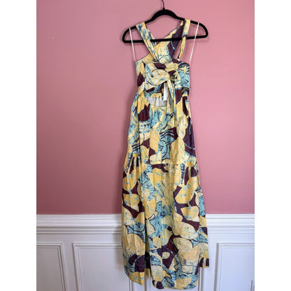 A.L.C‎ Veronica Dress in Carob & Chardonnay Size 4 Maxi Poplin Summer Party