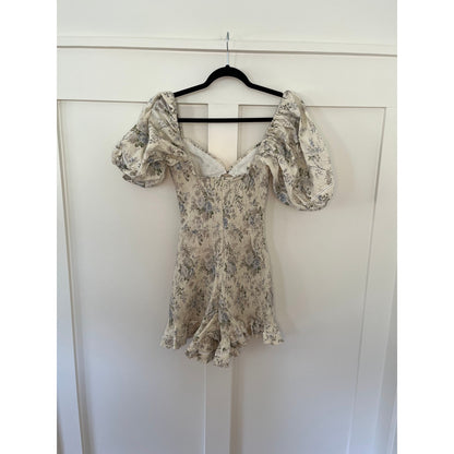 V. Chapman Ellie Blue Bouquet Romper Size 4