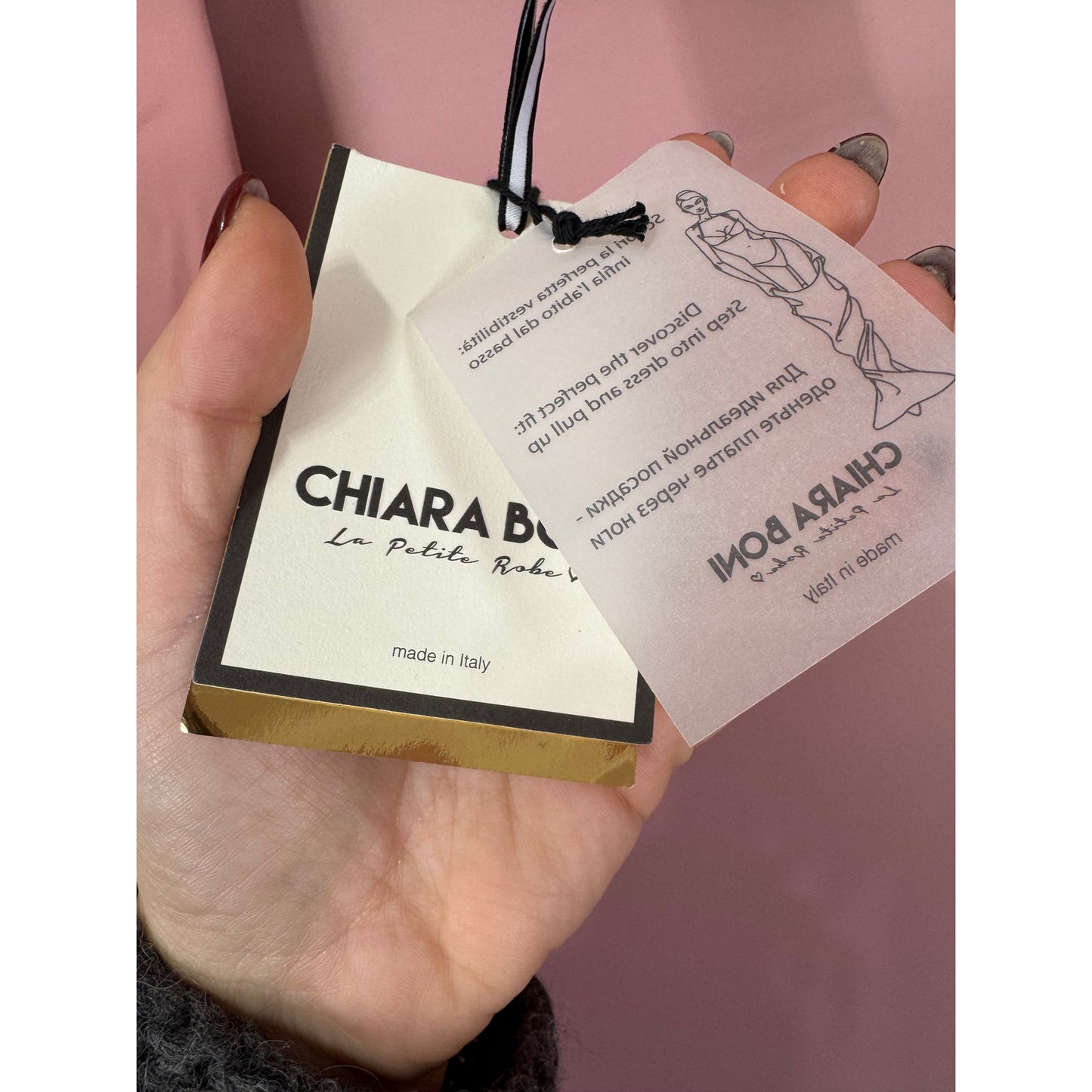 Chiara Boni Antheia Dress in Antique Rose Pink US Size 2