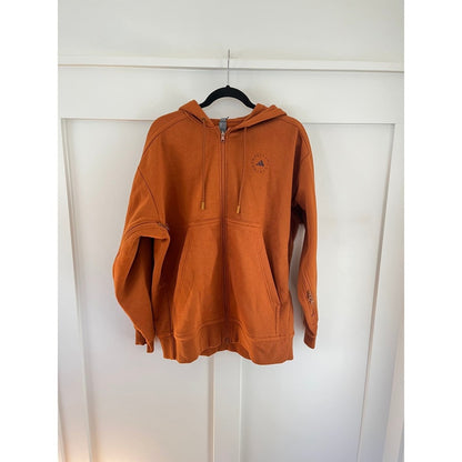 Adidas by Stella McCartney Cinnamon Orange Oversized Zip Up Hoodie Sweatshirt