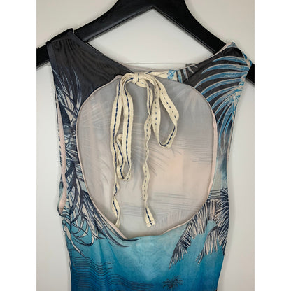 Agua Bendita Keira Shaka Maxi Dress in Multicolor Small Lined Sleeveless Stretch