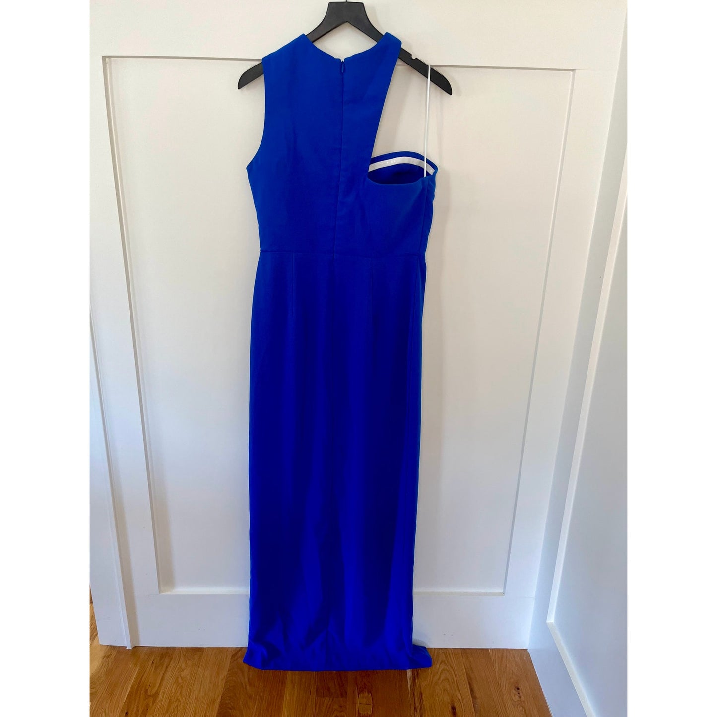 Amanda Uprichard Gilda One Shoulder Maxi Dress in Cobalt Size Large