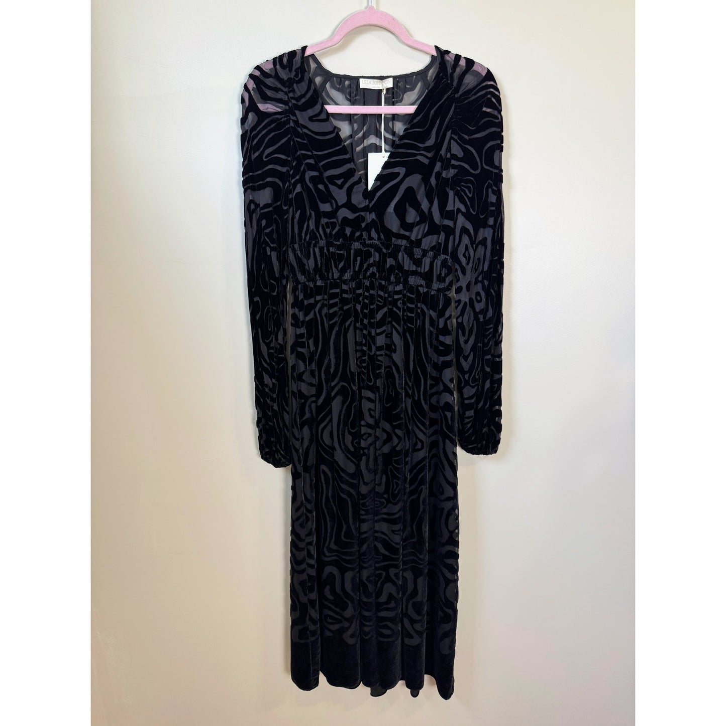 NEW NWT Ulla Johnson Elora Dress Black Midi Dress Size 4